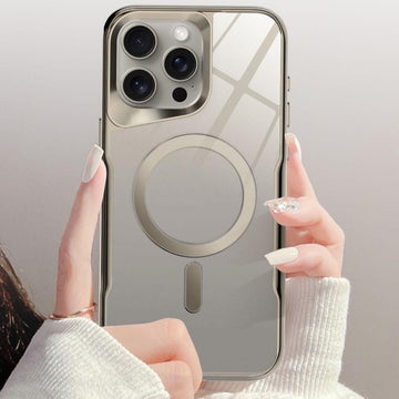 Premium Magnetic Acrylic iPhone 16 Case β MagSafe Compatible Clear Protective Cover