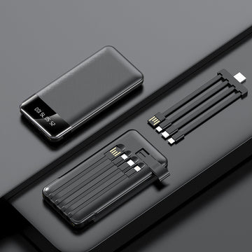 Mini Power Bank with Built-in Cables – Portable Fast Charging Battery Pack - HexiumTech