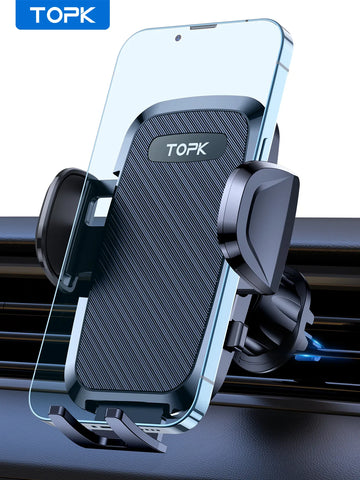 TOPK D36-G Universal 360° Car Phone Holder with Hook Clip Air Vent Mount