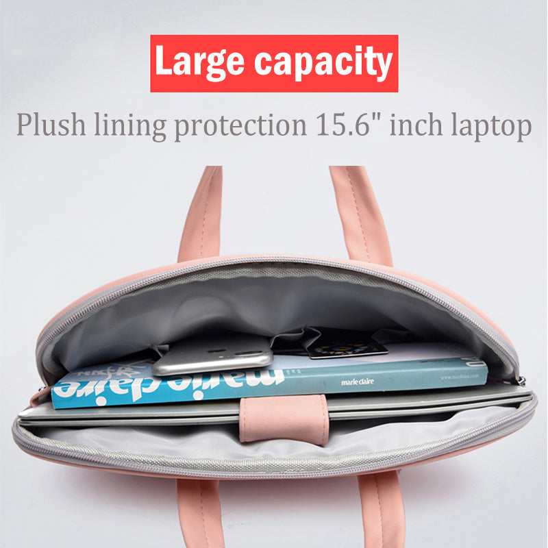 	Pink Laptop Bag with Multiple Storage Compartments