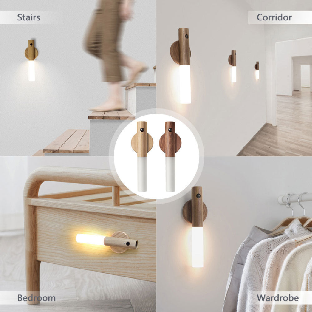 Magnetic Wood Wireless Night Light - HexiumTech