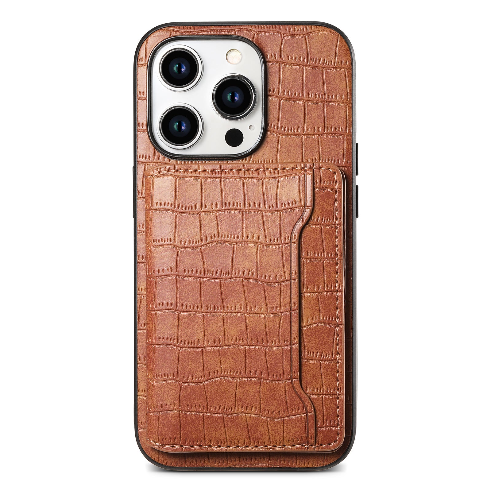 Luxury Slim Leather Case with Card Holder for iPhone 16