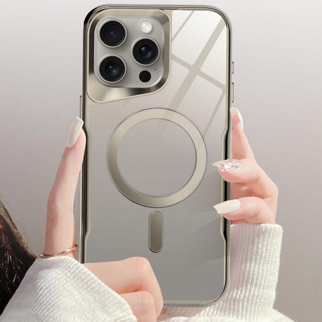 Premium Magnetic Acrylic iPhone 16 Case – MagSafe Compatible Clear Protective Cover