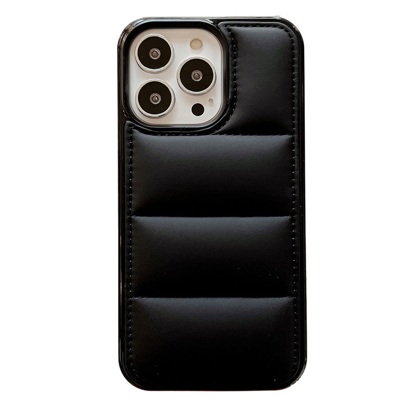 Premium Puffer Jacket iPhone Case – Fashionable Winter Coat Style Protective Cover