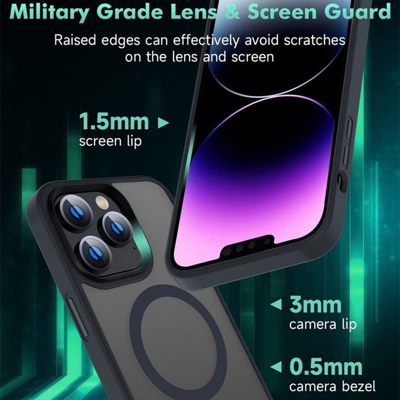 Anti-Fingerprint Frosted iPhone Case with MagSafe