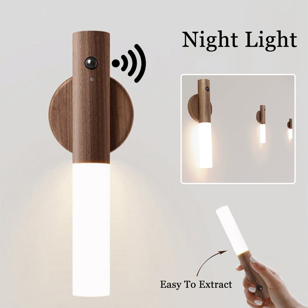 Magnetic Wood Wireless Night Light - HexiumTech