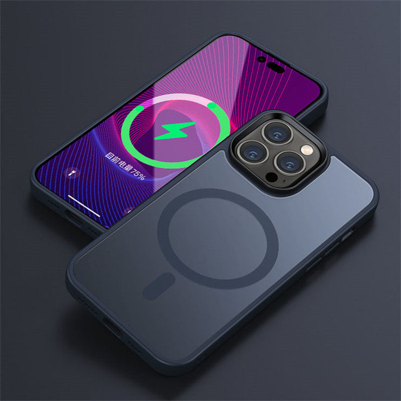 Close-Up of Frosted Matte Finish on Magnetic iPhone Case