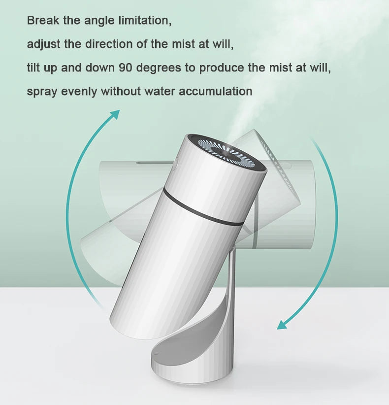 Portable Mini Car Humidifier with LED Light – USB Ultrasonic Mist Maker - HexiumTech