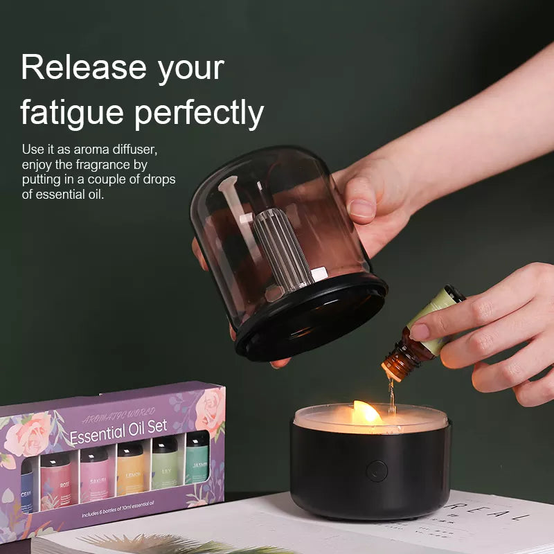 Mini Humidifier & Essential Oil Diffuser – USB Aroma Lamp for Home & Yoga - HexiumTech