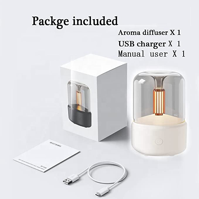Mini Humidifier & Essential Oil Diffuser – USB Aroma Lamp for Home & Yoga - HexiumTech