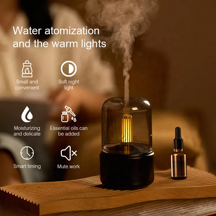Mini Humidifier & Essential Oil Diffuser – USB Aroma Lamp for Home & Yoga - HexiumTech