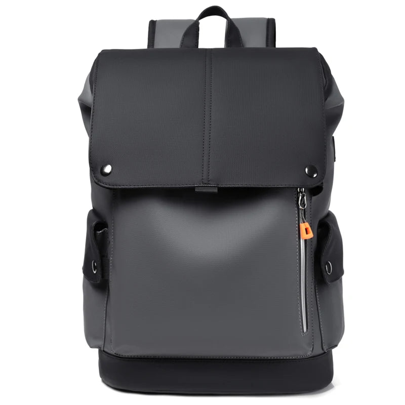 Executive Waterproof PU Leather Laptop Backpack – Premium Business & Travel Bag - HexiumTech