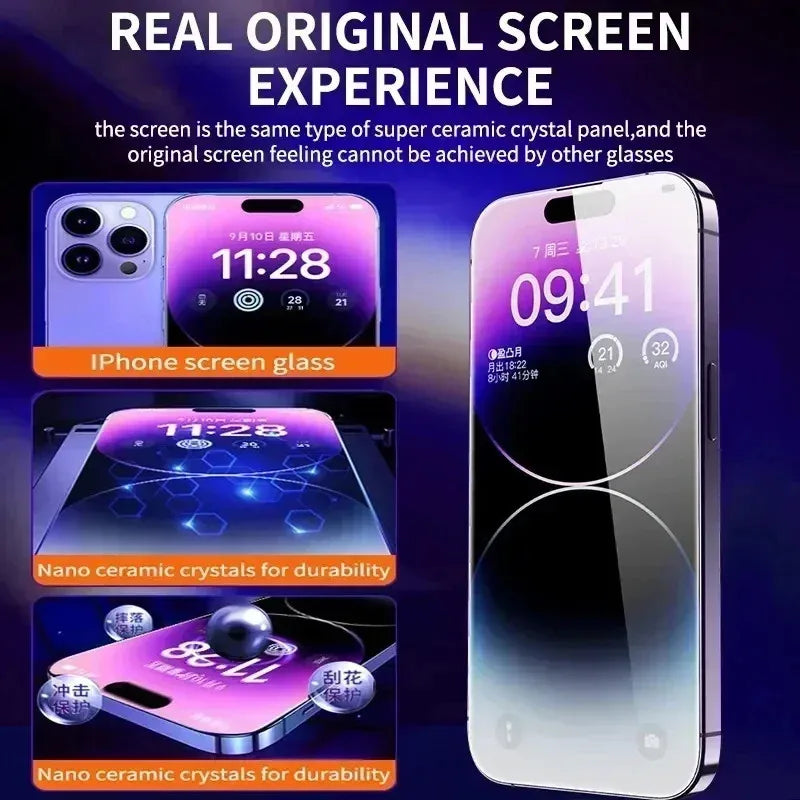 3-Pack Tempered Glass Screen Protector for iPhone 13/14/15/16 Series - HexiumTech