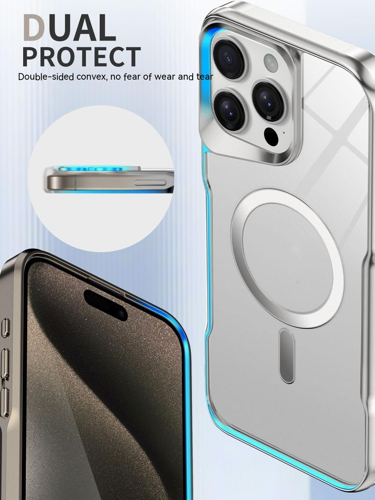 Premium Magnetic Acrylic iPhone 16 Case – MagSafe Compatible Clear Protective Cover