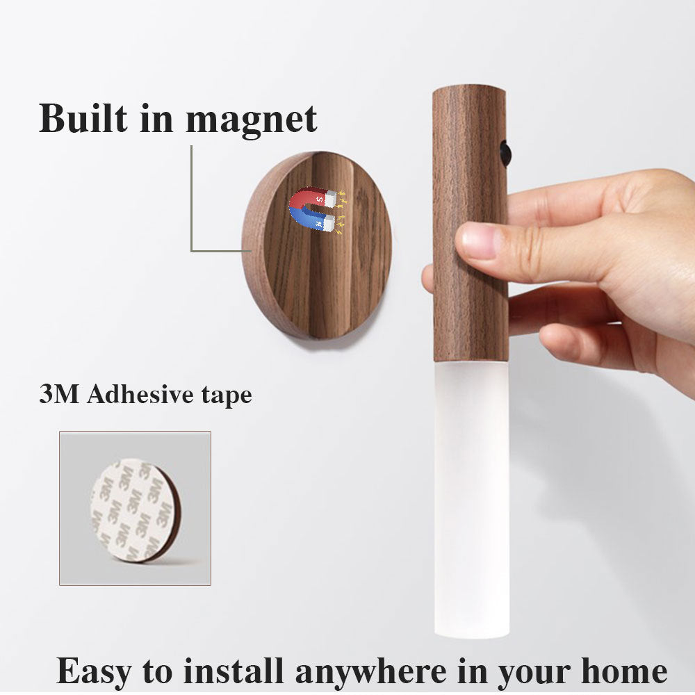 Magnetic Wood Wireless Night Light - HexiumTech