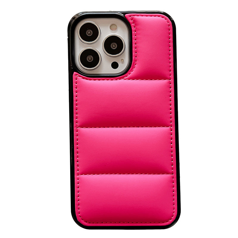 Premium Puffer Jacket iPhone Case – Fashionable Winter Coat Style Protective Cover