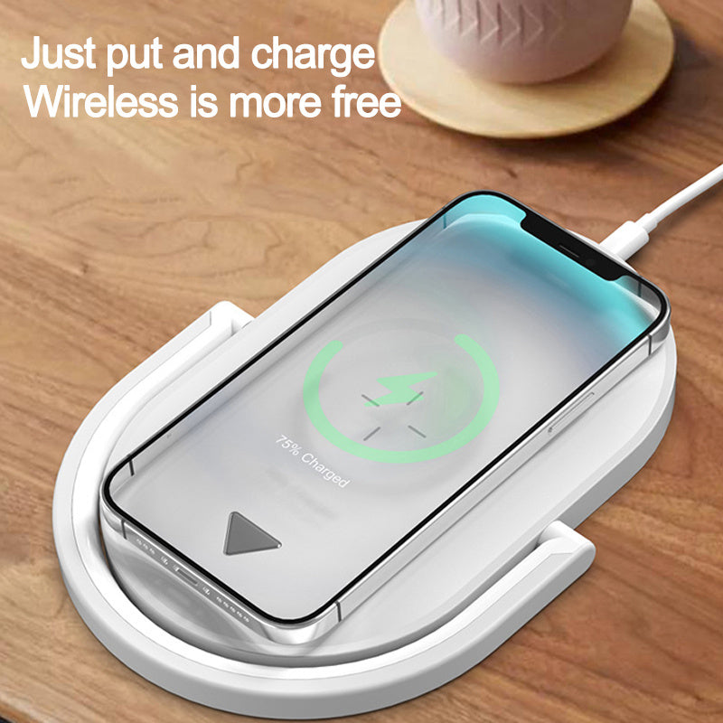 Portable Wireless Charging Station for iPhone and Samsung Devices