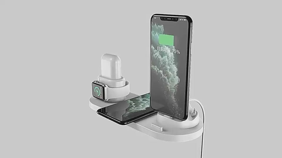 	6-in-1 Fast Wireless Charging Station for iPhone and Apple Watch